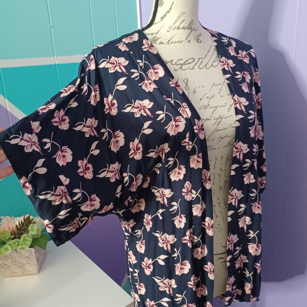 Alchemy Floral Spring Kimono - Boho Duster Cardigan / Shawl S/M